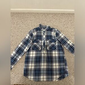 Banana Republic plaid blue long sleeve